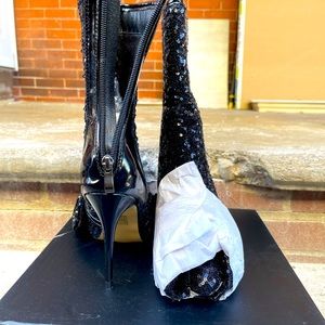 Sequin ankle boots